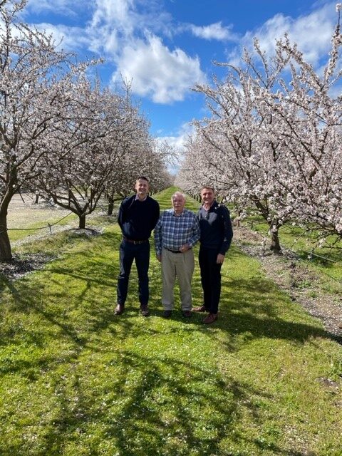 Darren, Declan and long time friend and Almond Trader Harold Hackett
